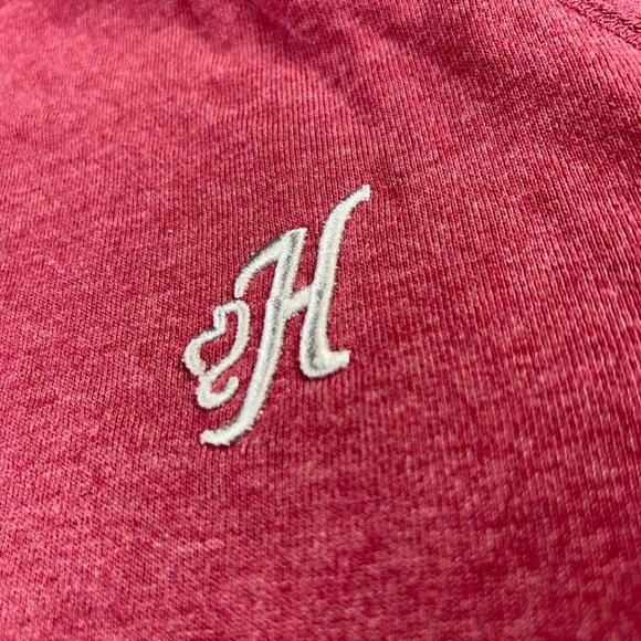 Hooey Mens Maverick Hoodie Sweatshirt Burgundy Heathered Pockets Full Zip S New - Picture 4 of 12